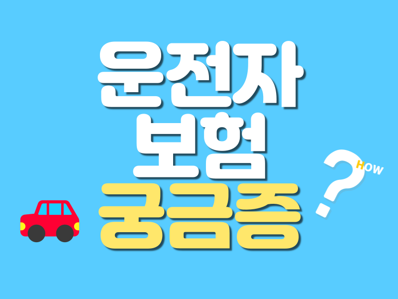 운전자보험 필수특약·중복보장 체크